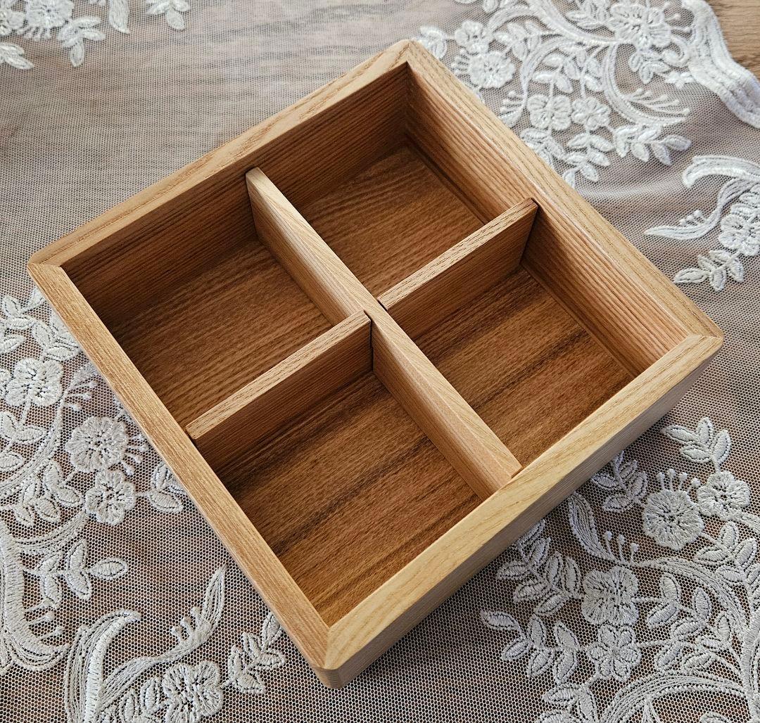 木製 タモ 三段重箱  新品