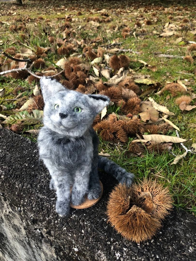 羊毛フェルト　ロシアンブルー　ウチの子　オーダー