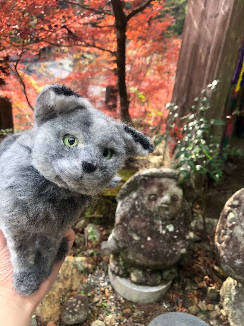 羊毛フェルト　ロシアンブルー　ウチの子　オーダー