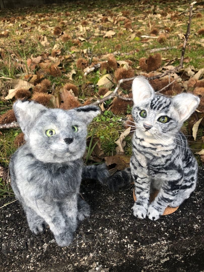 羊毛フェルト　ロシアンブルー　ウチの子　オーダー