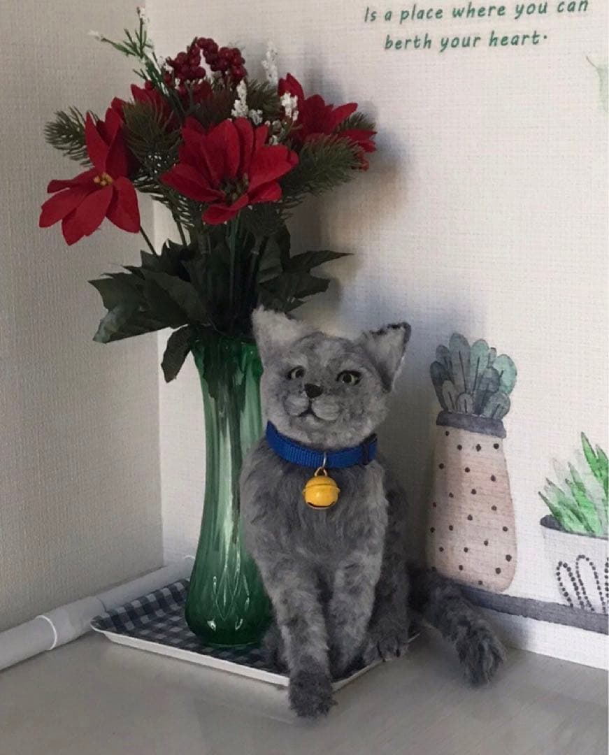 羊毛フェルト　ロシアンブルー　ウチの子　オーダー