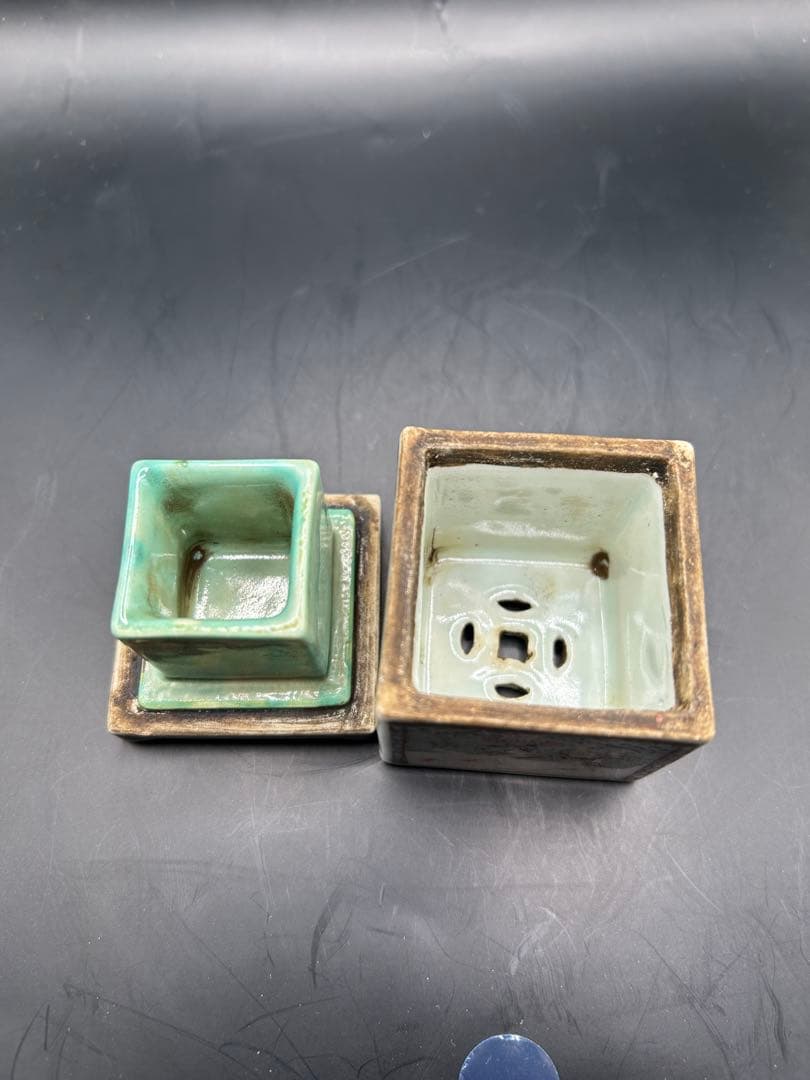 【希少】中国古玩 粉彩 文房四宝 3点セット 大清嘉慶年製 骨董 文房具 香炉