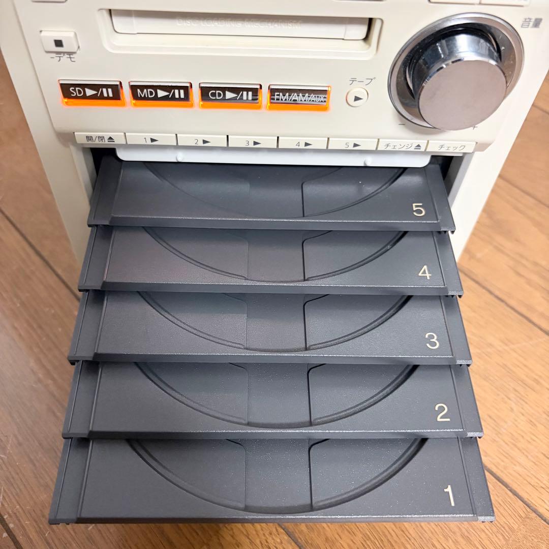 パナソニック SD/CD/MDコンポ SA-PM730SD ホワイト