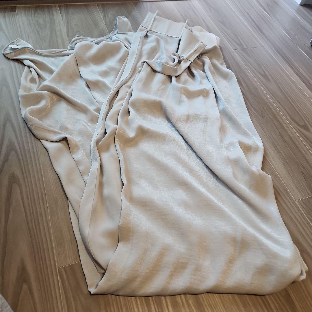 【美品】厚手レースカーテン（グレージュ　日本製）