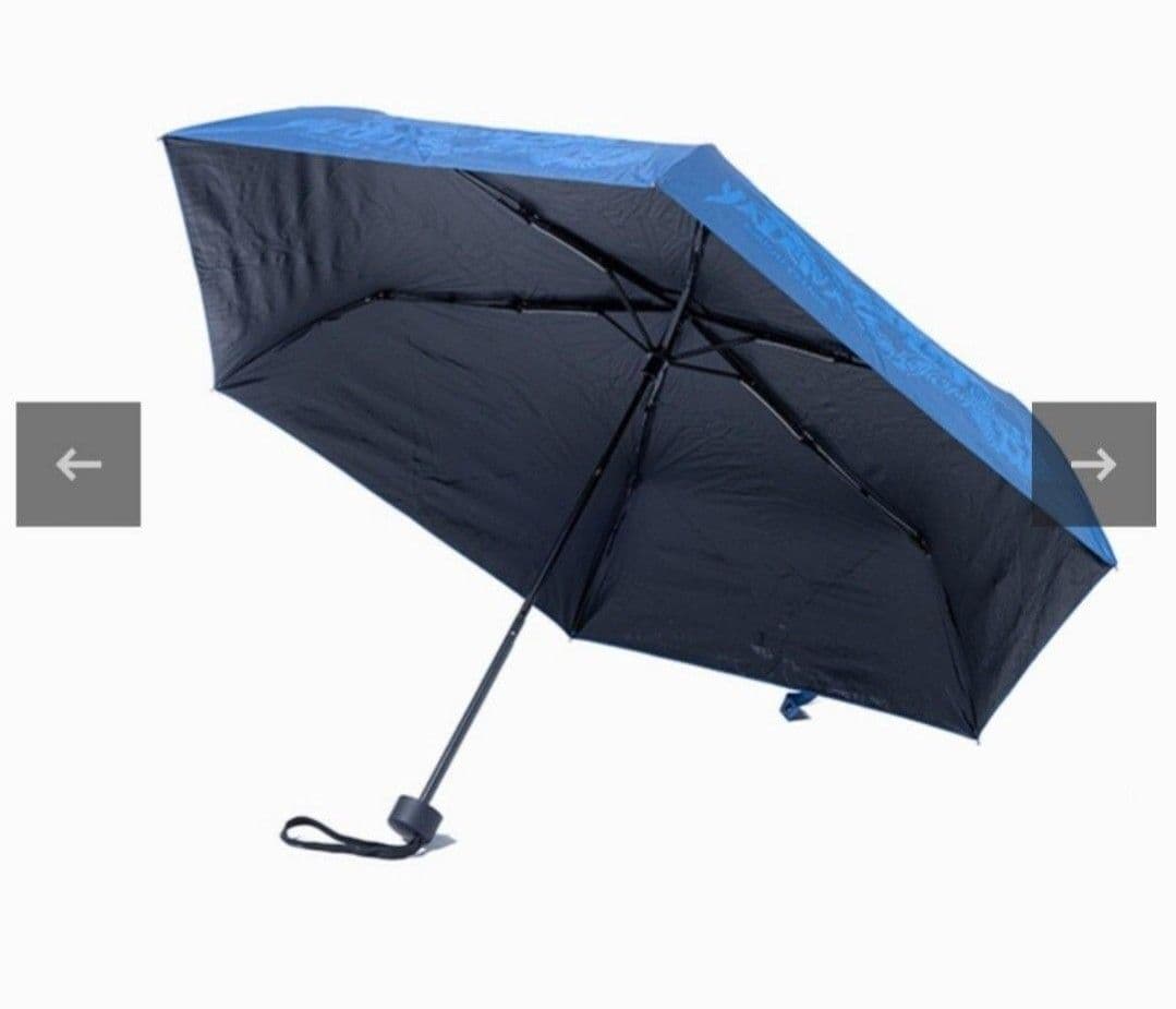 矢沢永吉 最新 折りたたみ傘(logos)ネイビー 新品 未開封