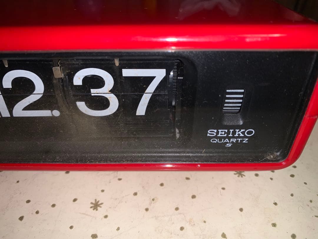 昭和レトロ　動作品　セイコー　SEIKO パタパタ時計　電池式　スペースエイジ