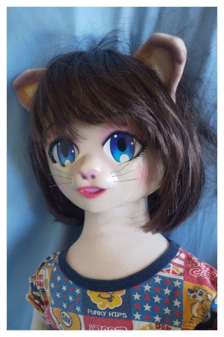 値下げ 等身大 着せかえ 三毛猫娘 ベビ～ 骨格入り