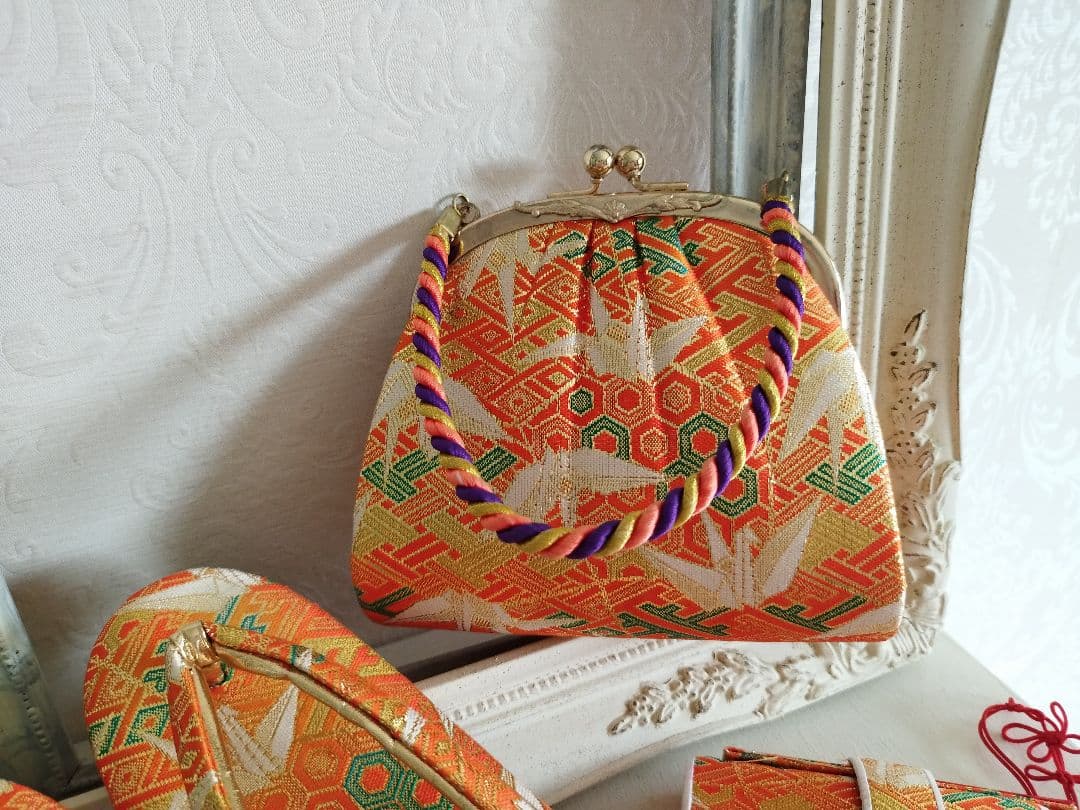 専用です☆薄いブルーの着物と作り帯フルセット☆七五三などに