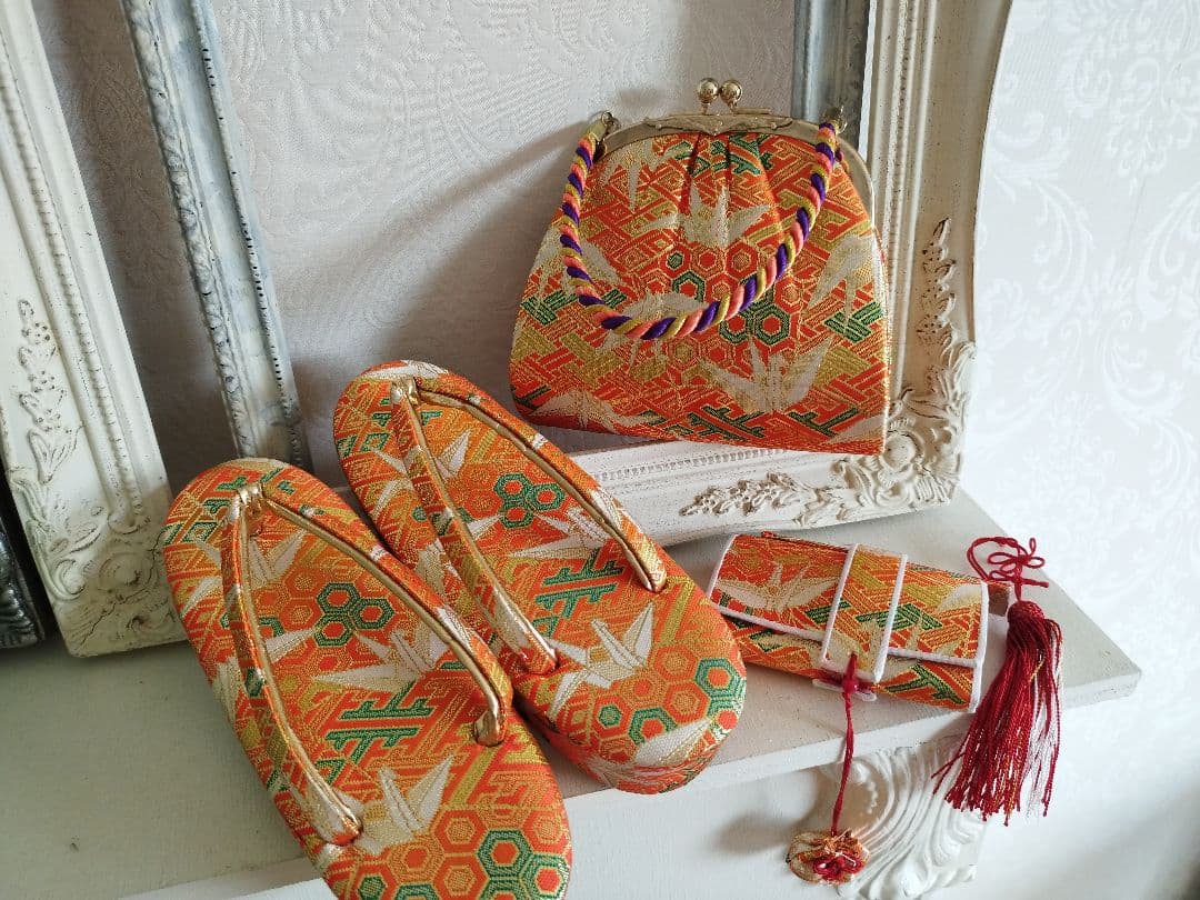 専用です☆薄いブルーの着物と作り帯フルセット☆七五三などに