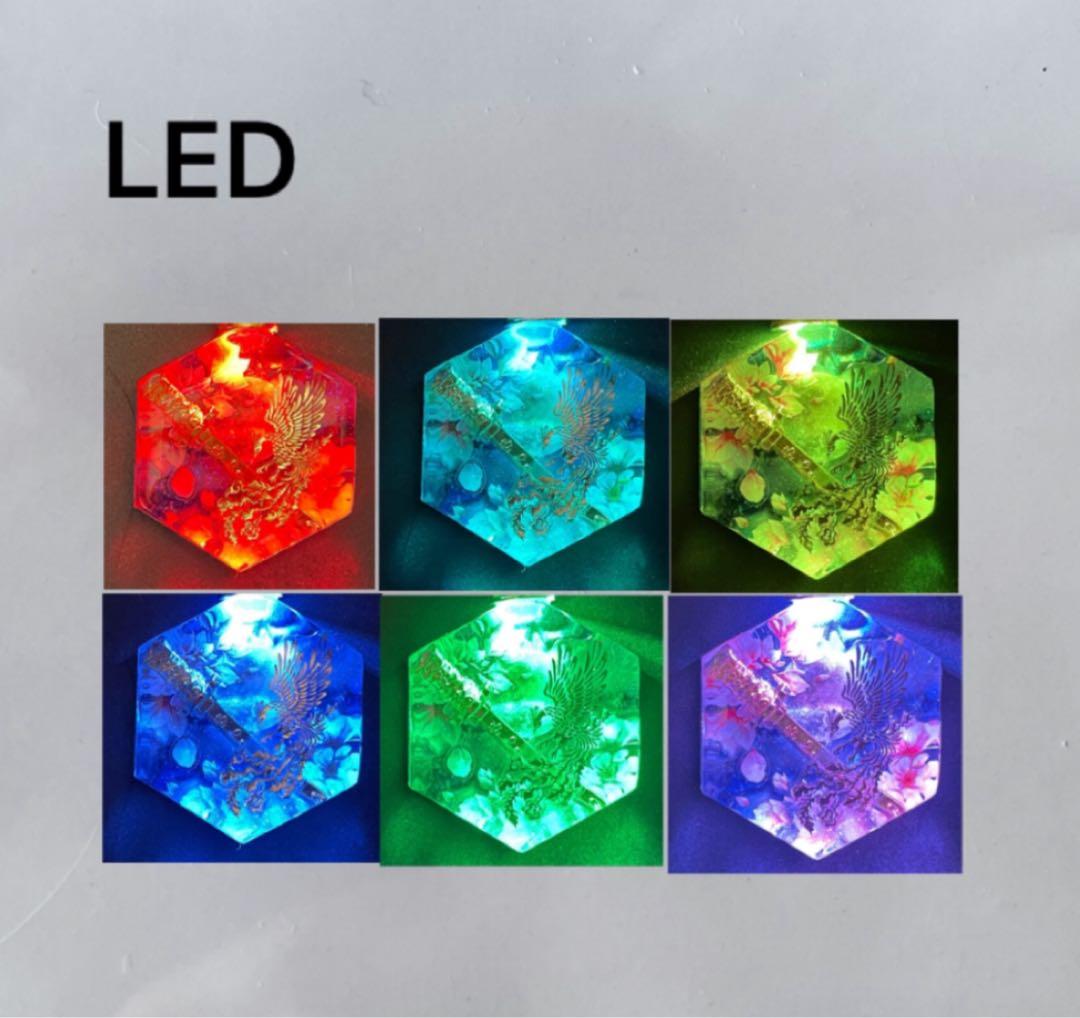 すず☆らん/鳳凰×ラピスラズリ　日本刀　桜　蓄光　オルゴナイトネックレス