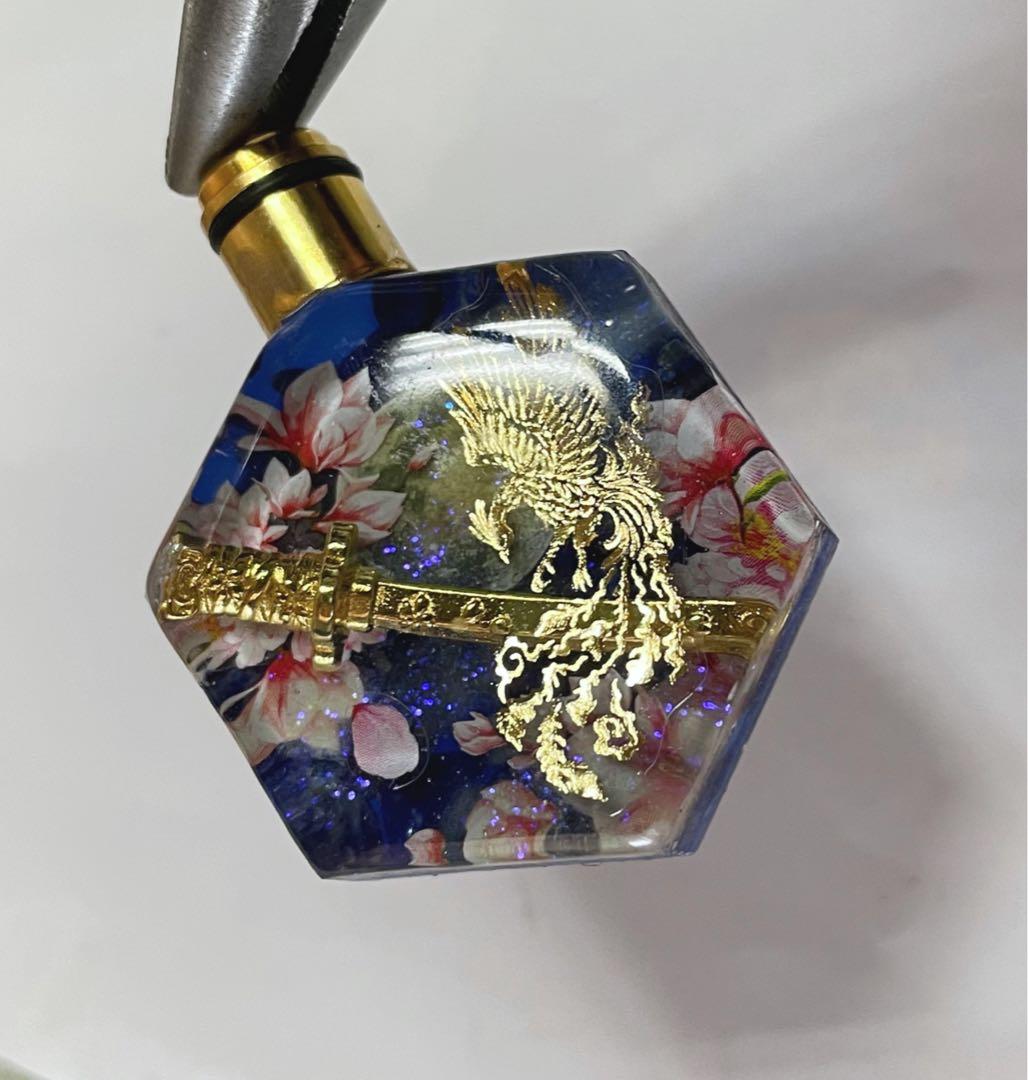 すず☆らん/鳳凰×ラピスラズリ　日本刀　桜　蓄光　オルゴナイトネックレス