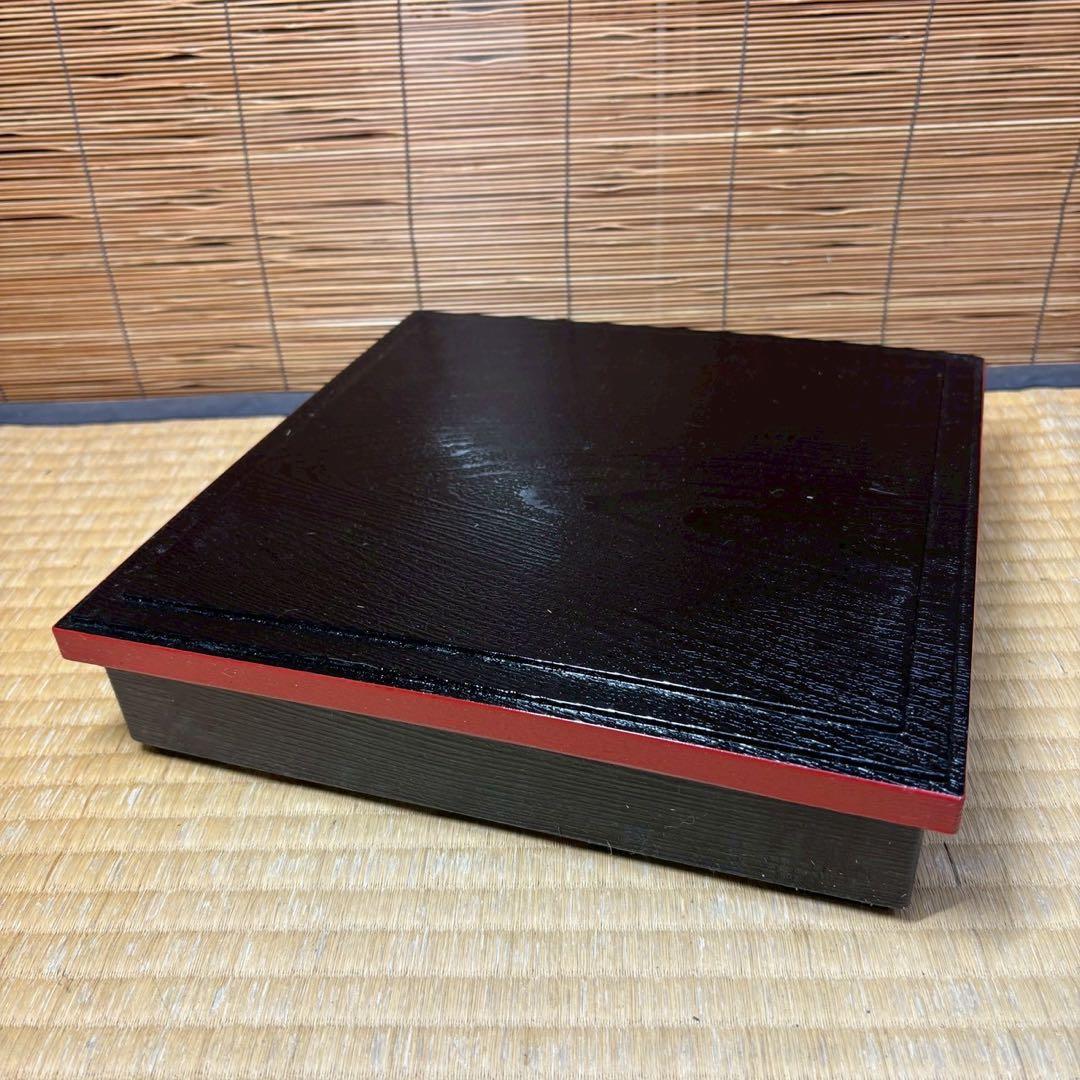 C- 1525▲松花堂弁当　山中塗　五人用　未使用　デッドストック
