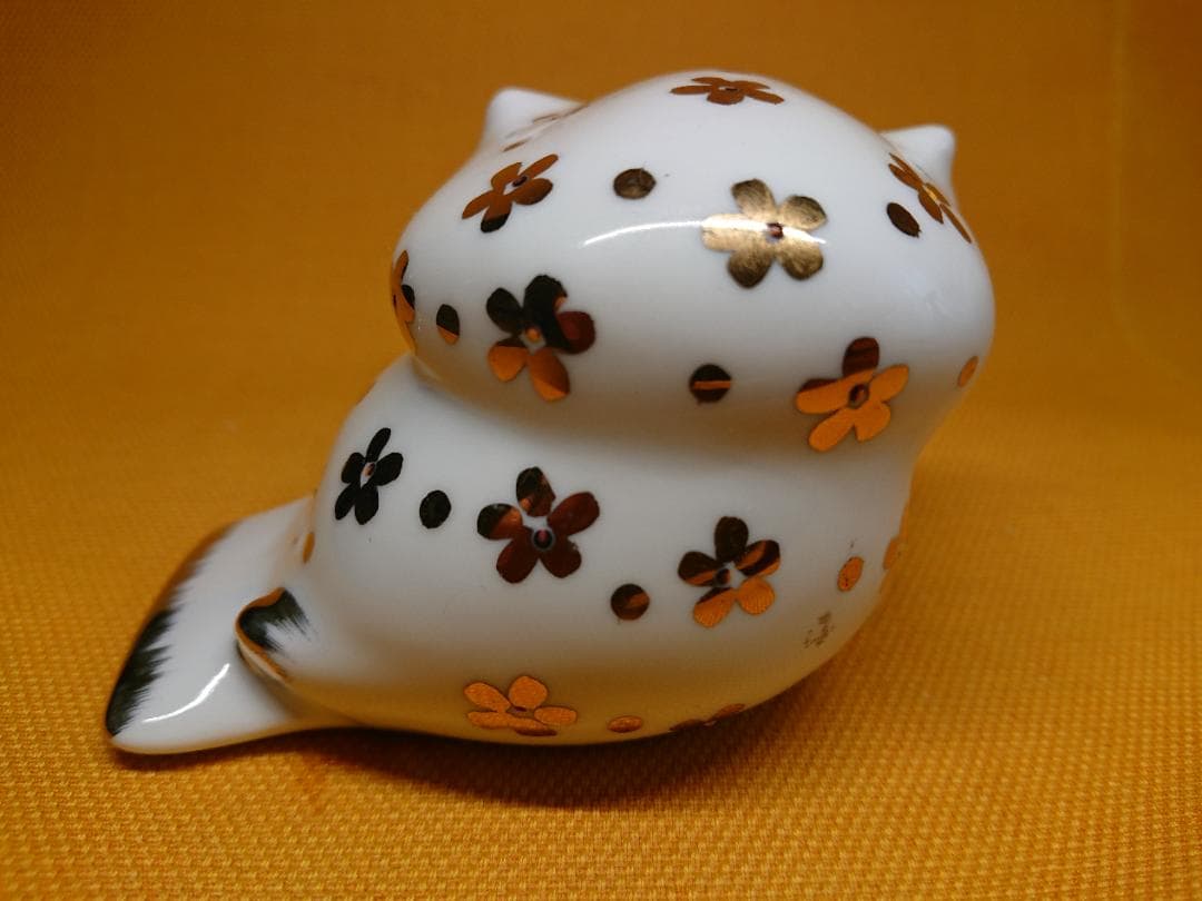 【美品】フクロウ　陶器　ヨーロッパ　置物　インテリア　工芸品　美術品　A1348