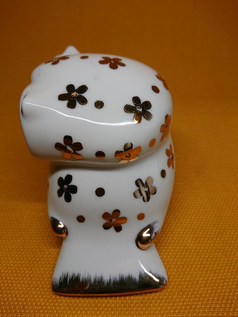 【美品】フクロウ　陶器　ヨーロッパ　置物　インテリア　工芸品　美術品　A1348