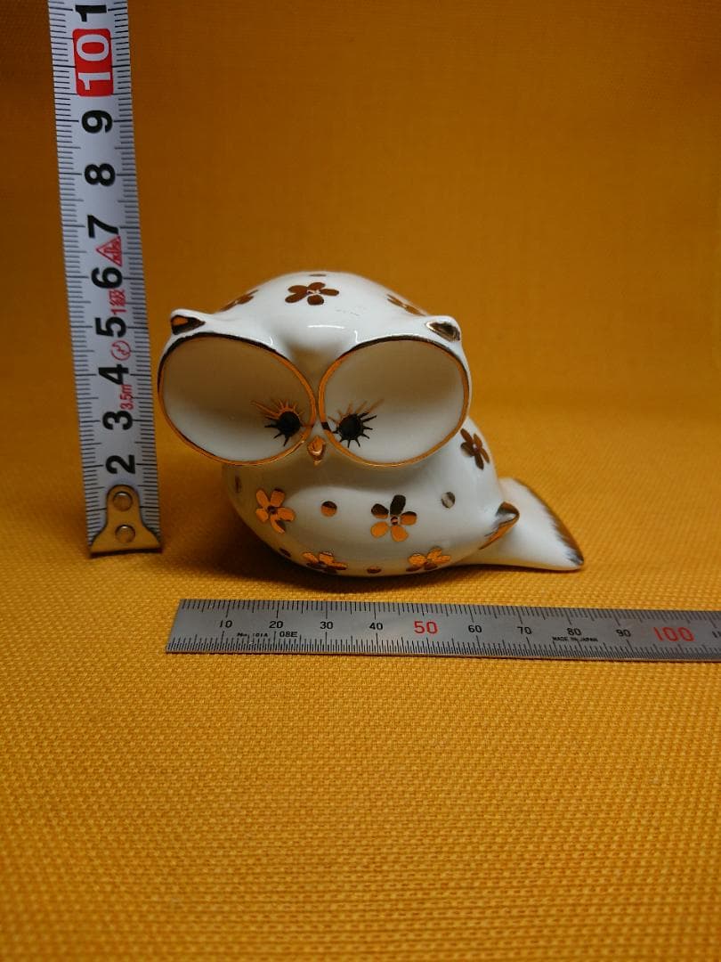 【美品】フクロウ　陶器　ヨーロッパ　置物　インテリア　工芸品　美術品　A1348