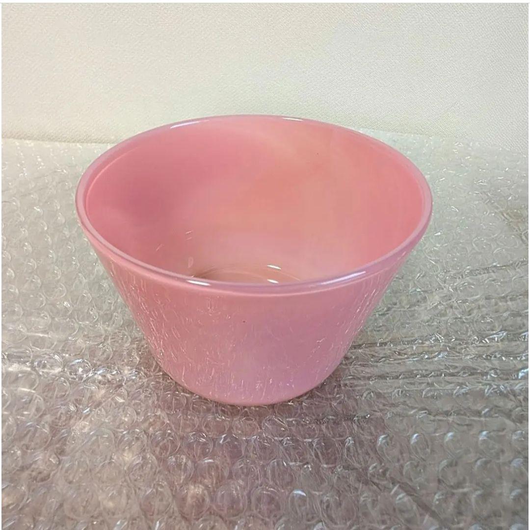 黒川登紀子 ガラス ピンク 食器 ボウル カップ