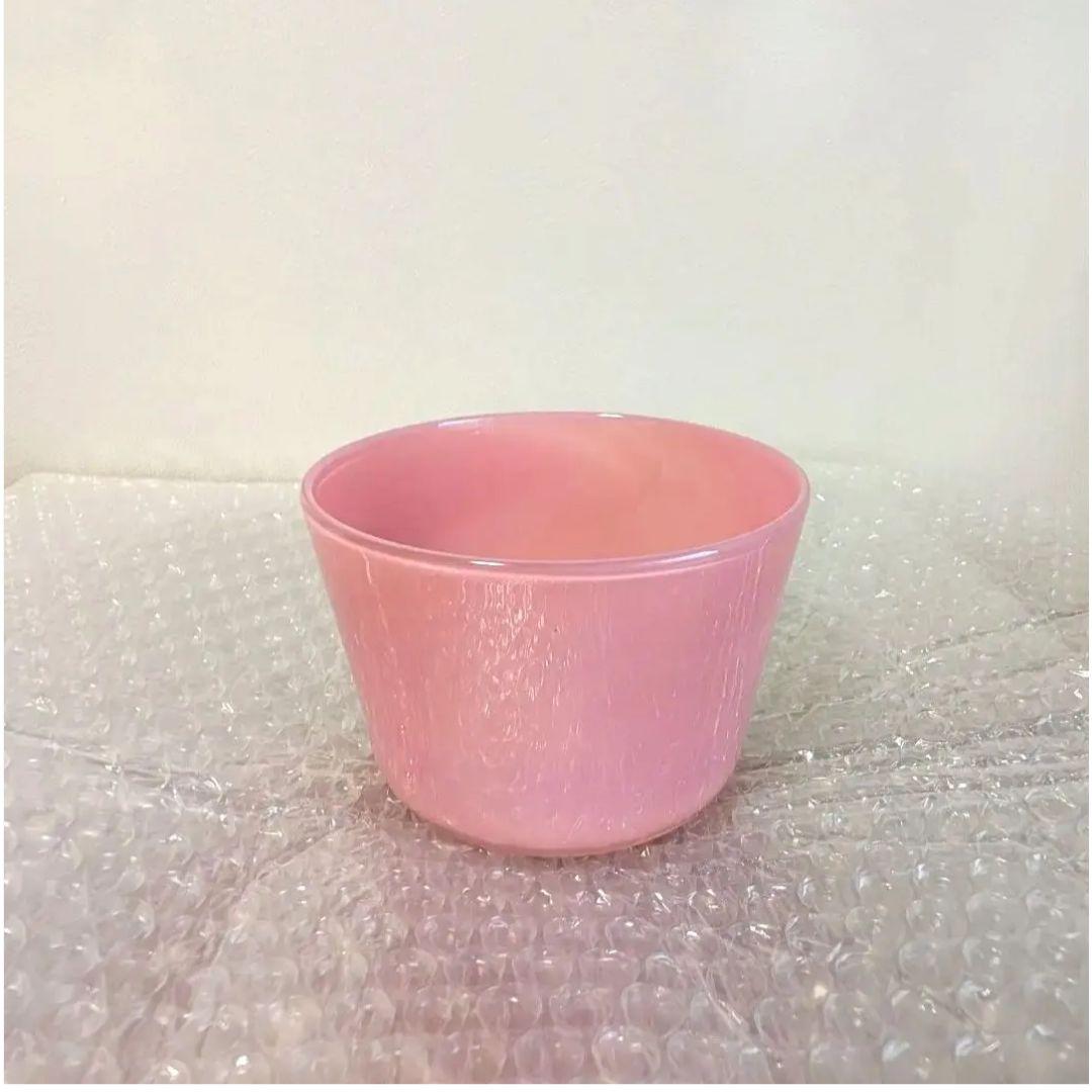 黒川登紀子 ガラス ピンク 食器 ボウル カップ