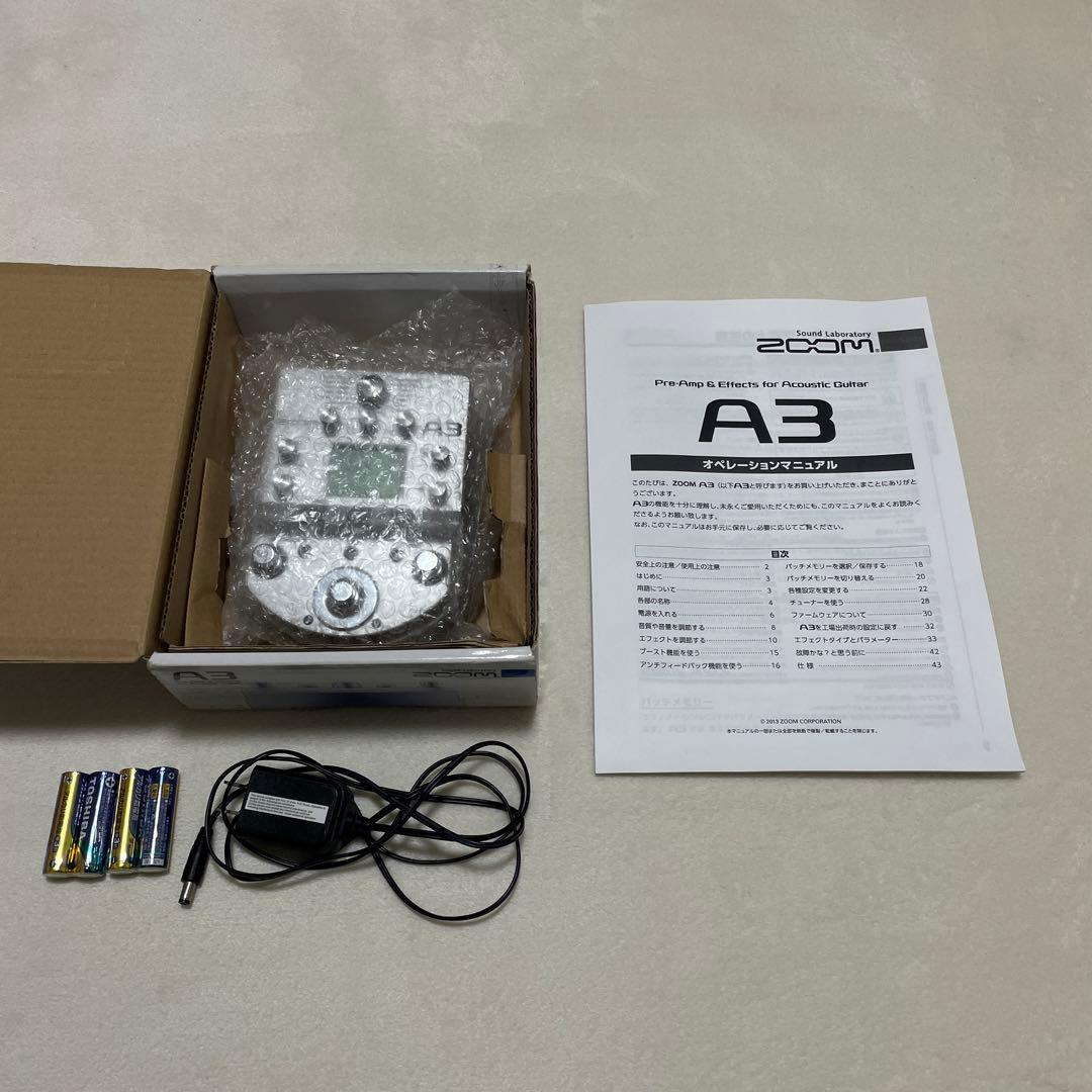 ZOOM A3 アコースティックギター マルチエフェクター プリアンプ DI