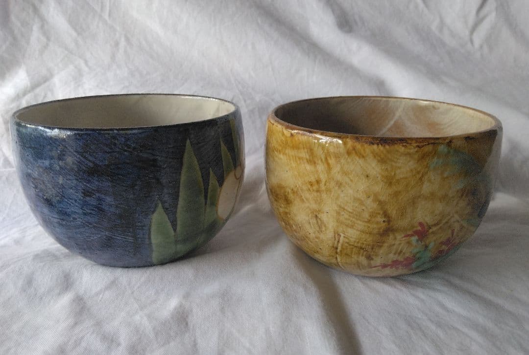 京焼 清水焼 陶あん 蓋付きのお碗 2点セット