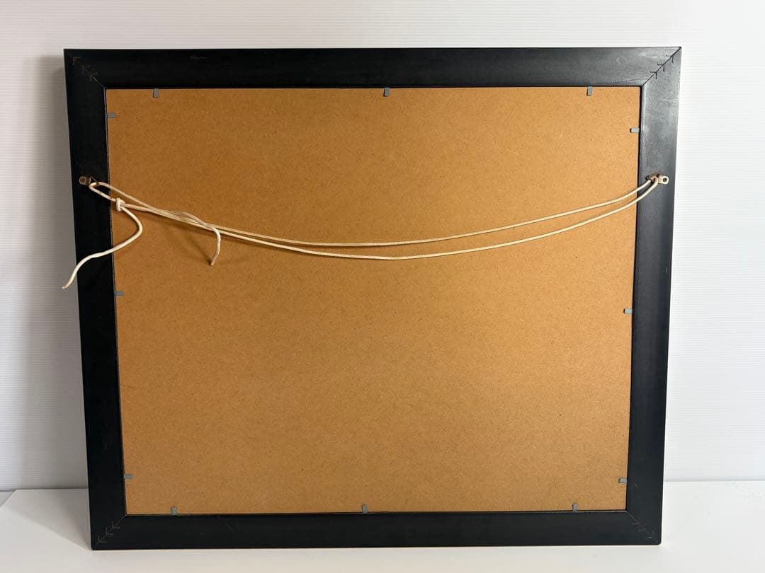 幸せを呼ぶ少女 幸運 海辺 油彩 額装 51.6×60.5cm 風水画 サイン