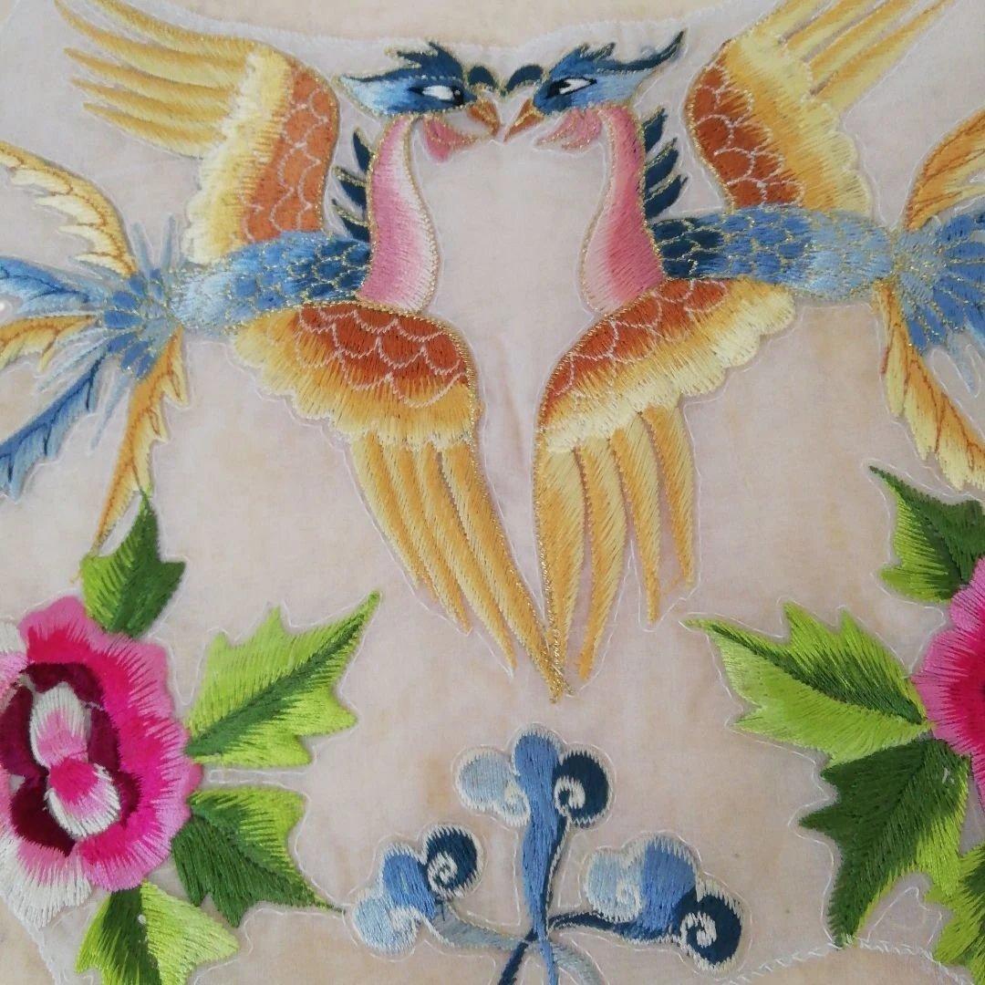 ポジャギ刺繍デザインのフリークロス