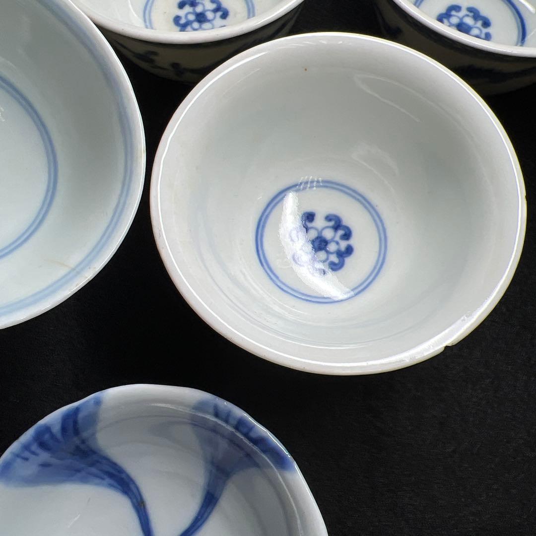 中国古玩　煎茶碗色々　蓋無木箱付　東Y8-0408⑧タウサオ