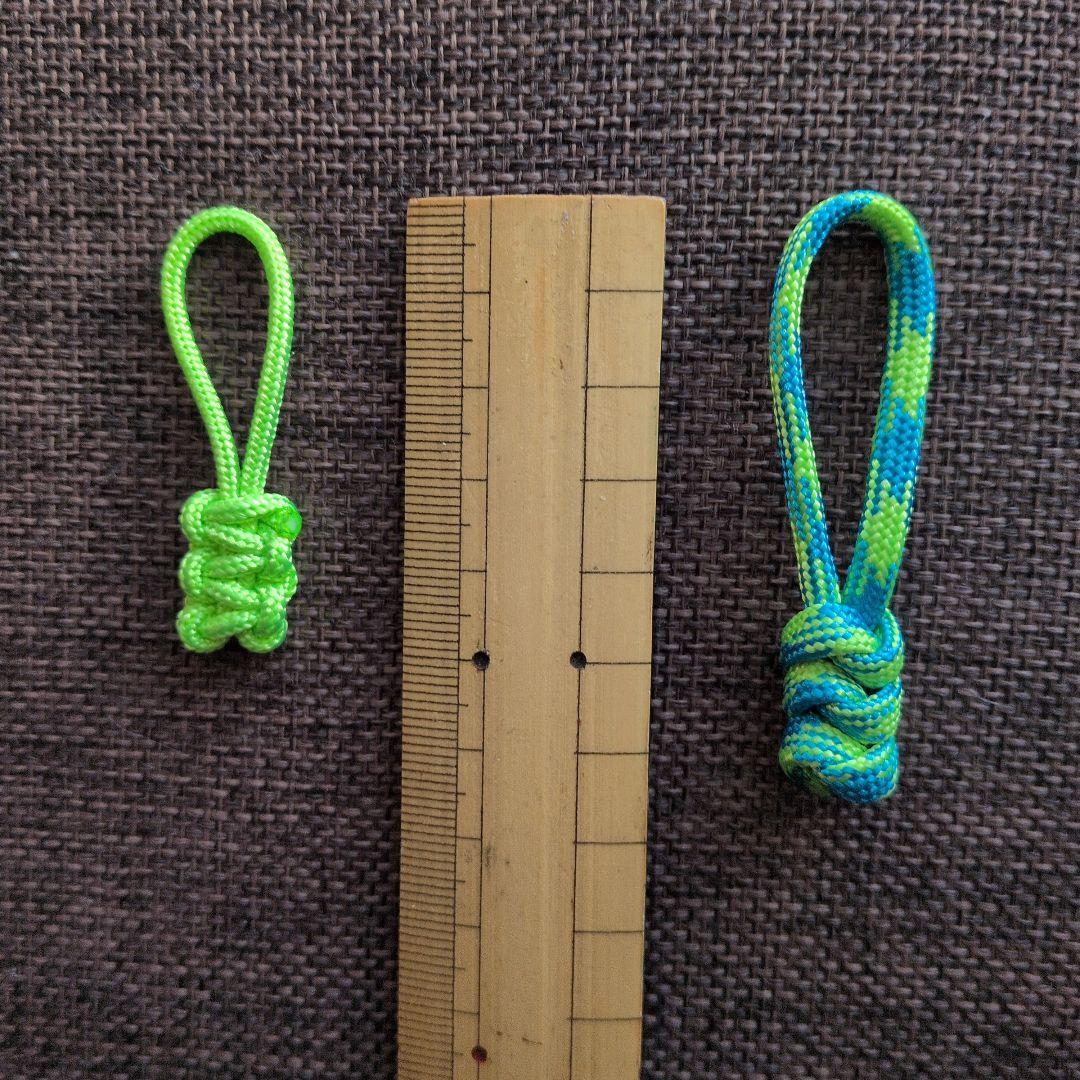 小さなパラコードジッパータブ／２タイプセット（８本）