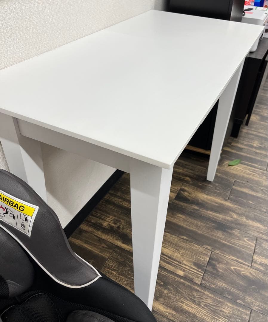 ニトリ NITORI 天然木 スリムデスク ホワイト PCデスク 勉強机 幅90