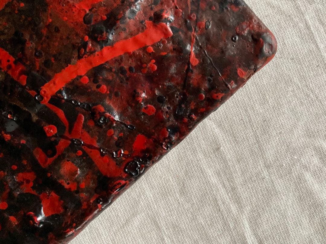 古物　漆塗り板