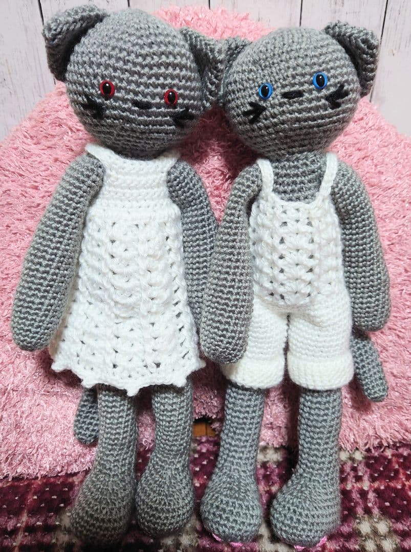 ネコちゃんカップル♡あみぐるみ