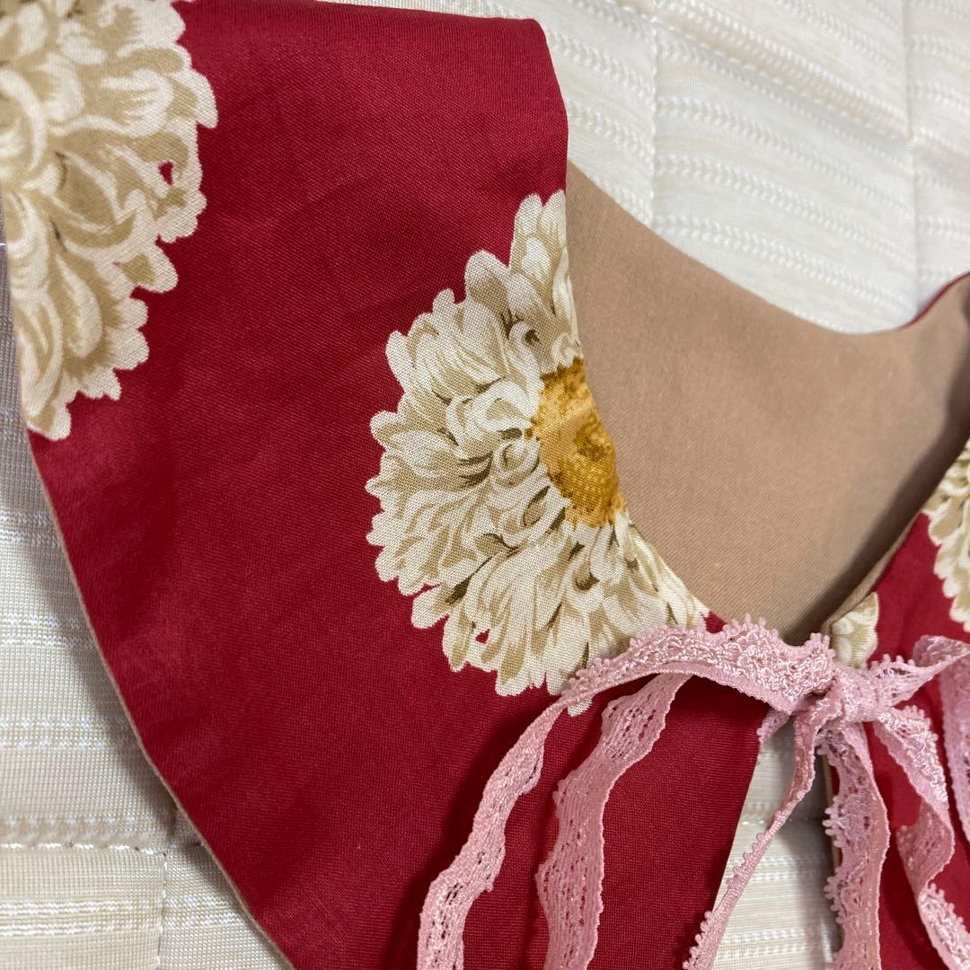 SALE ハンドメイド　大人用普通サイズつけ襟　ひな菊