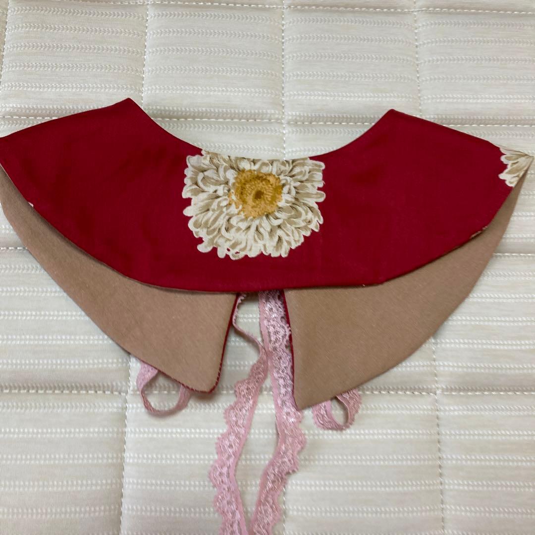 SALE ハンドメイド　大人用普通サイズつけ襟　ひな菊