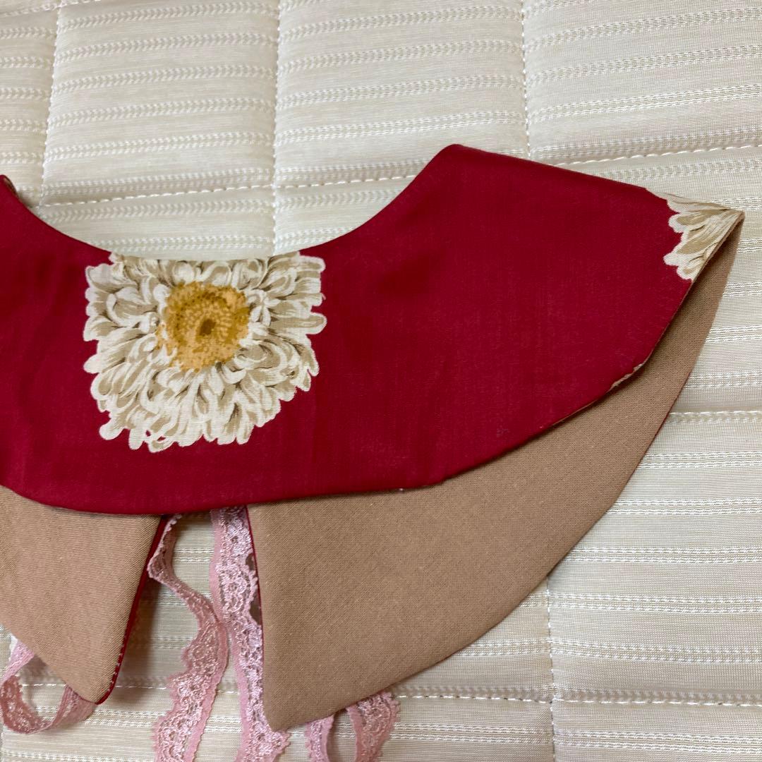 SALE ハンドメイド　大人用普通サイズつけ襟　ひな菊