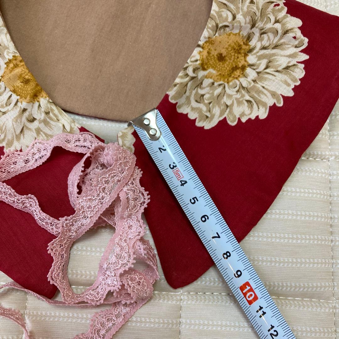 SALE ハンドメイド　大人用普通サイズつけ襟　ひな菊