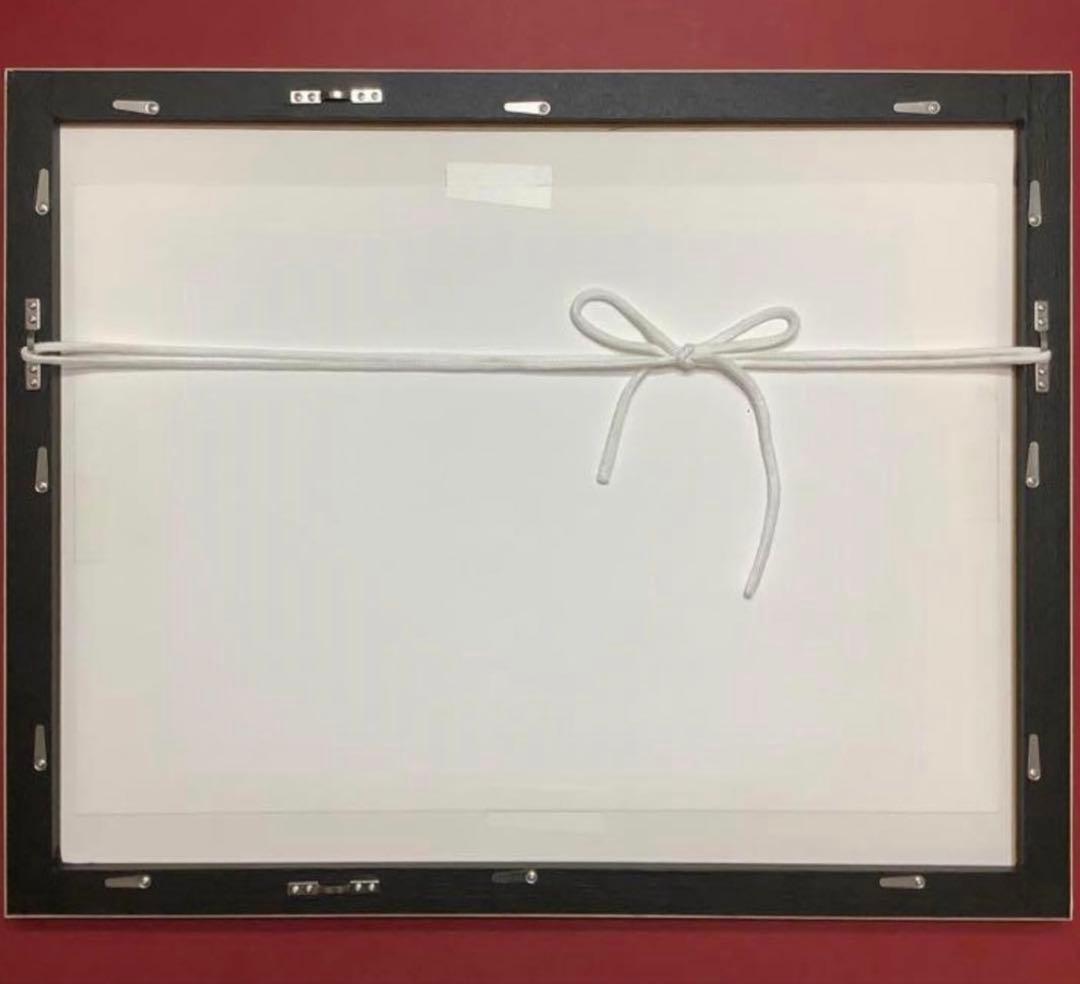 絵画・額縁・版画・上砂理佳・あんず色の村・ピグメントプリント版画・可愛い・美術品