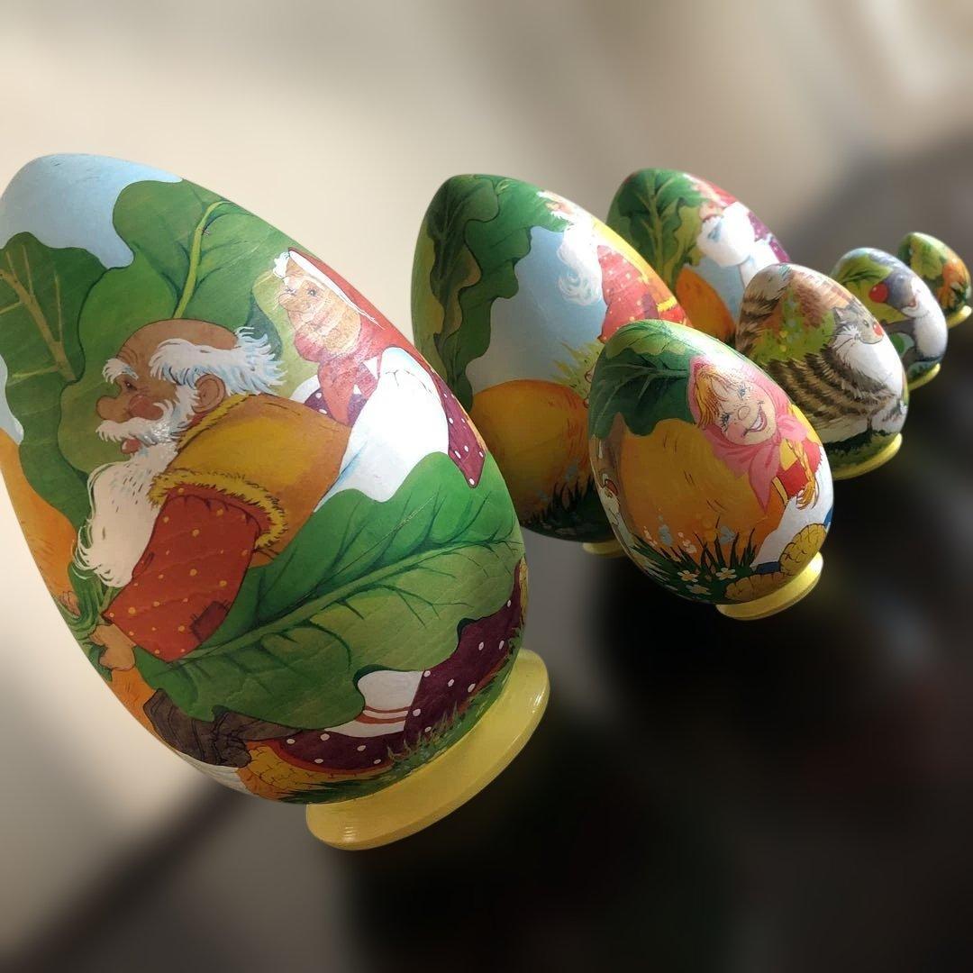 マトリョーシカ ロシア民話『おおきなかぶ』7P ロシア 工芸品