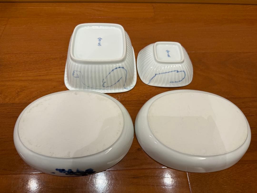 深川製磁　ブルーワイナリー　4点セット