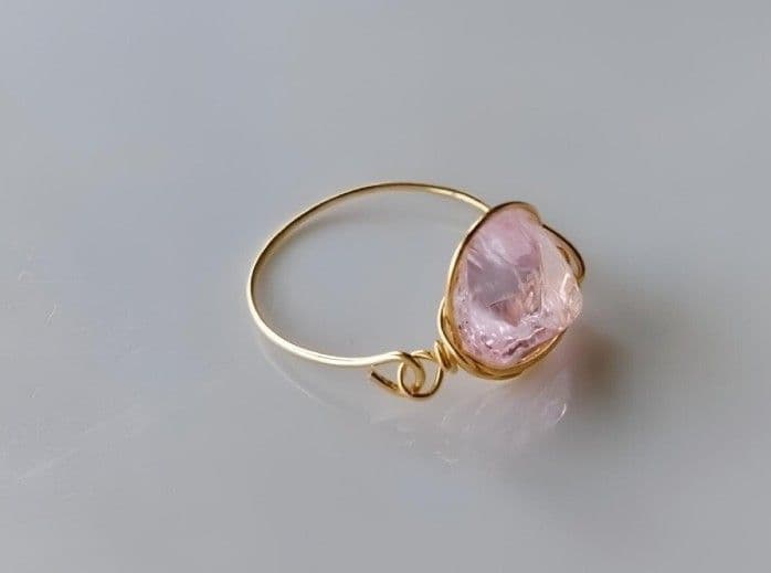 Kgf14 希少 アンダラクリスタル ルミネッセントピンク 原石 リング