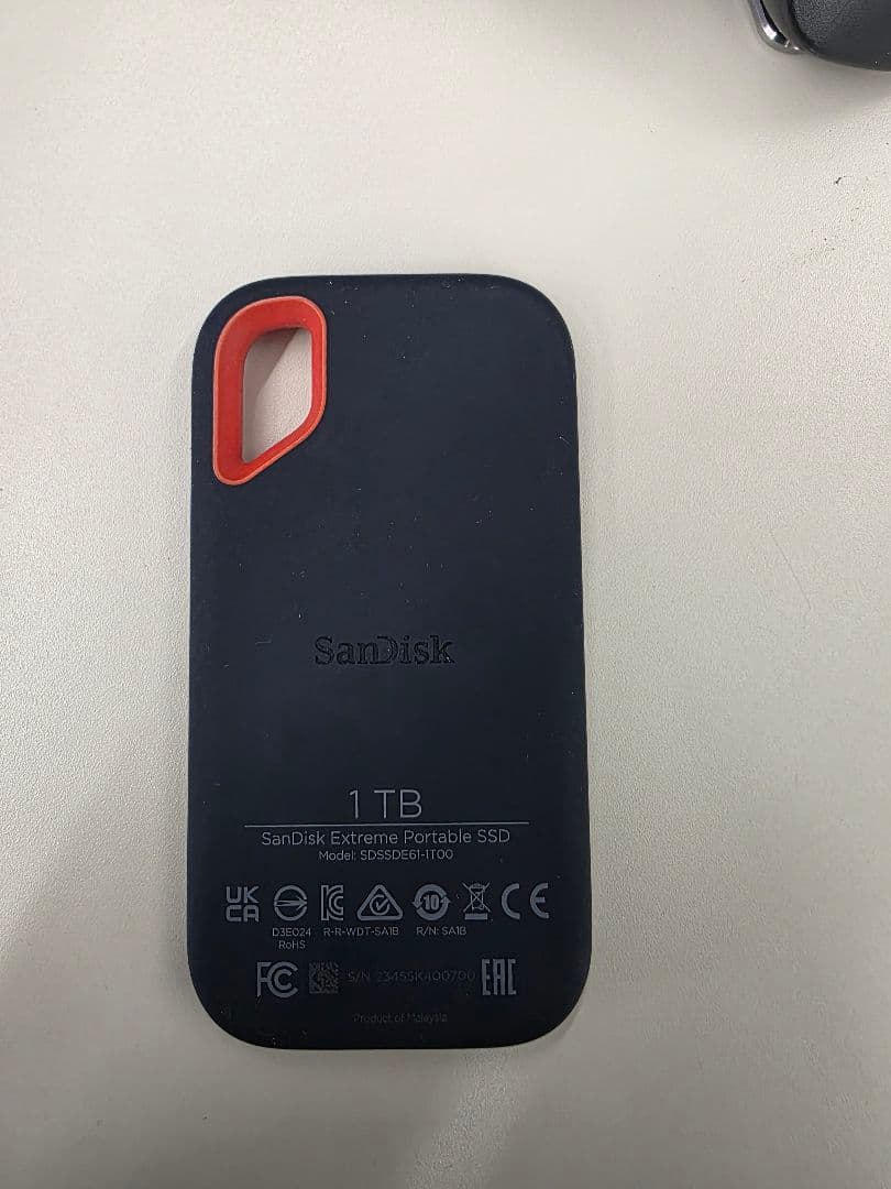 外付けハードディスク・ドライブ SanDisk Extreme Portable SSD 1TB