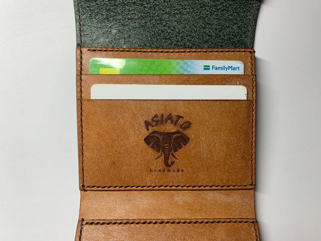 マルゴーレザー　三つ折り財布　ハンドメイド