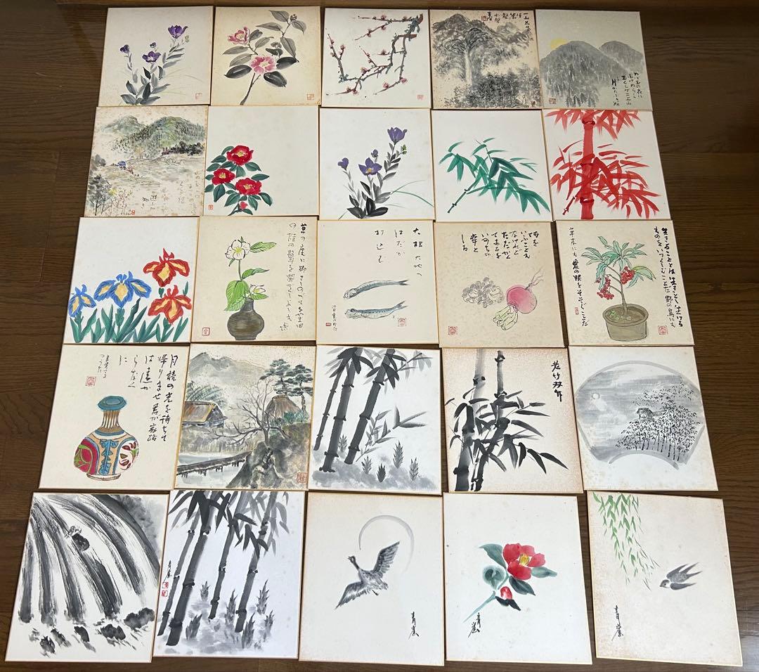 絵 色紙 37点 掛け軸 8点 置物1点 まとめ売り ジャンク