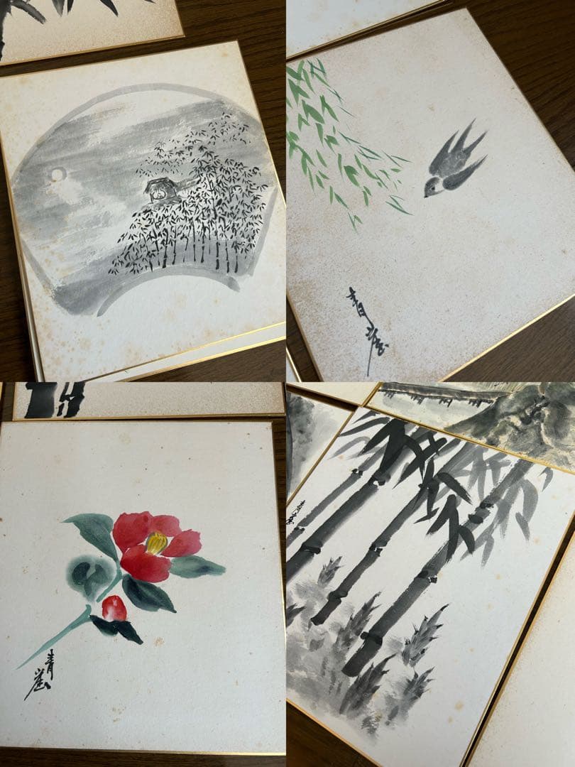絵 色紙 37点 掛け軸 8点 置物1点 まとめ売り ジャンク