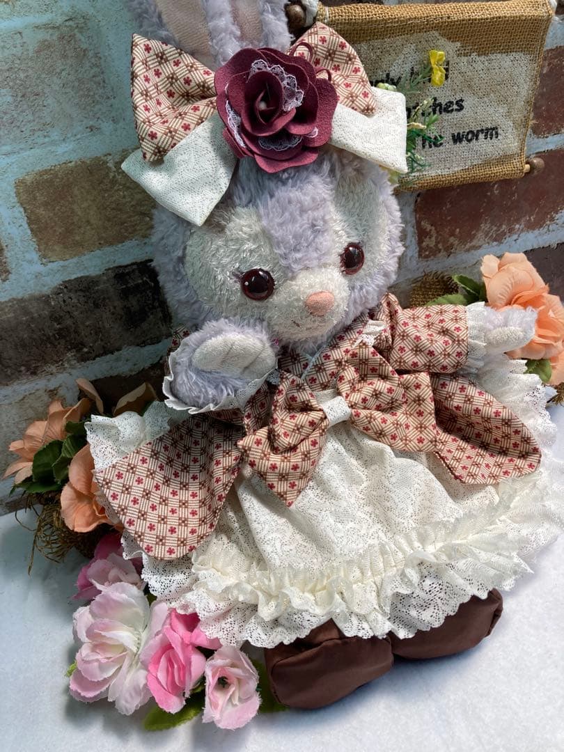 ステラルーＳ　茶系花柄　コサージュ和着物ドレス６点コスチューム　リーナベル出品中