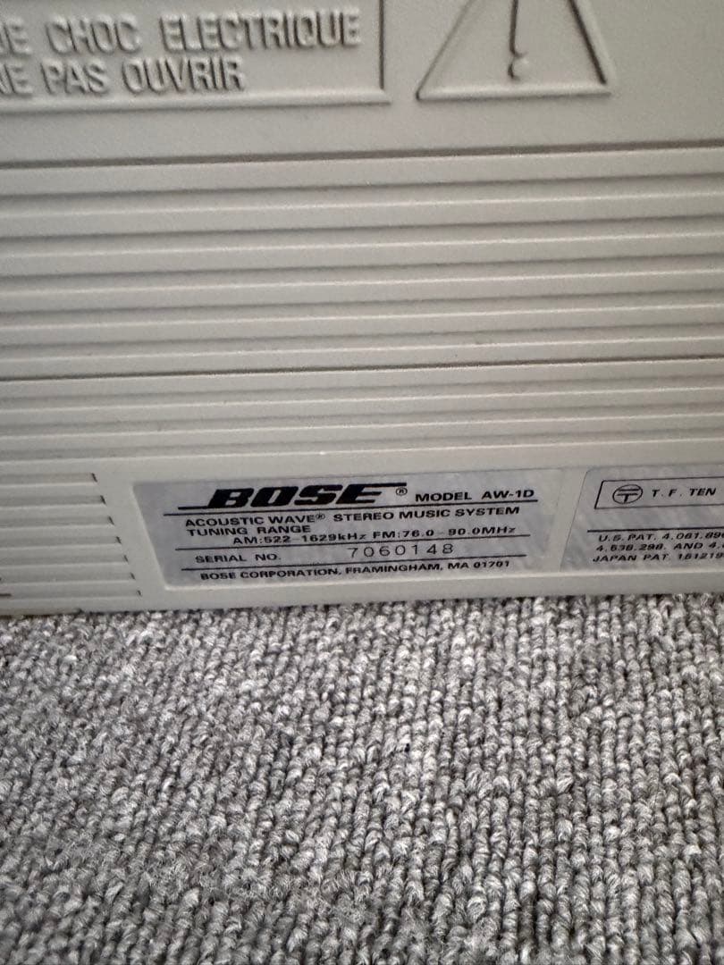 BOSE CDラジカセ　BOSE AW-1d ACOUSTIC WAVEジャンク