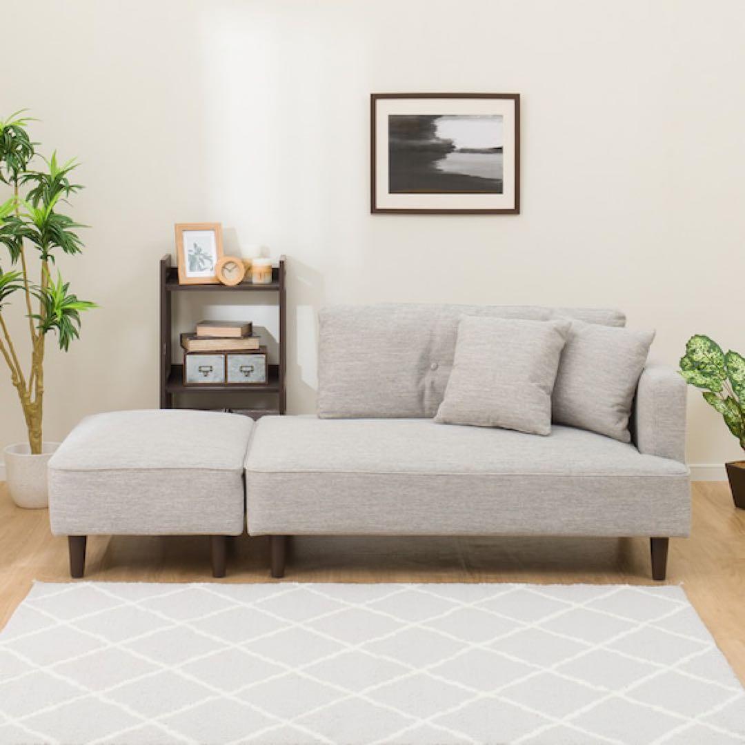 【送料込み・匿名発送】ニトリ　カウチソファ グレー