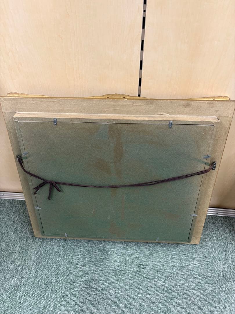 石川 啓司 k. Ishikawa 「パリの街角」油彩画 金色フレーム