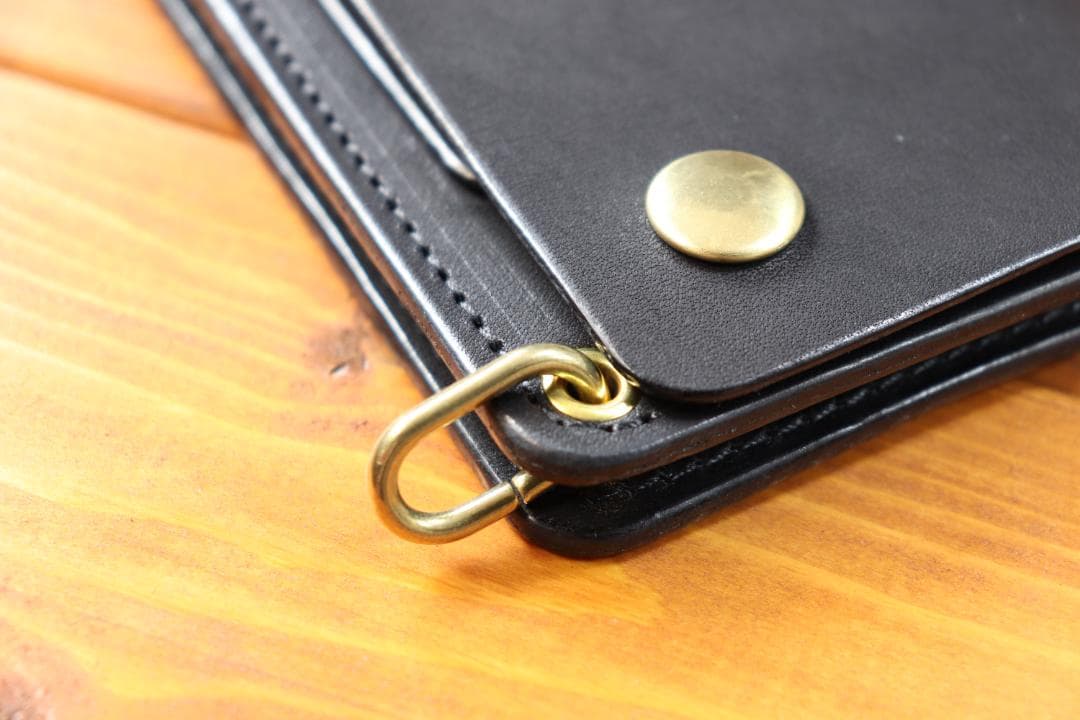 【即納商品】　ロングトラッカーウォレット　真鍮　栃木レザー