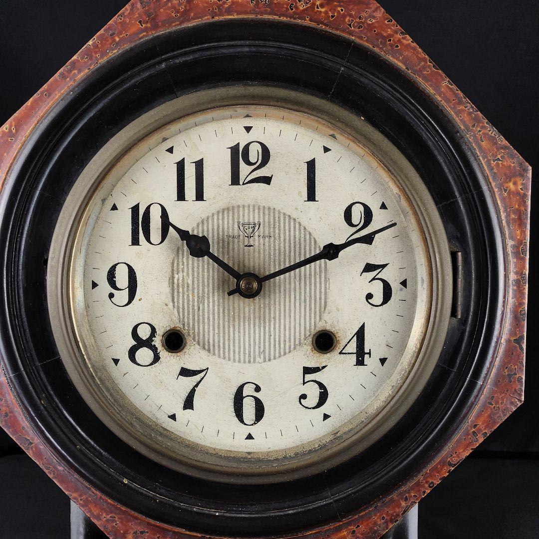 Y3451-1 日本製 ヴィンテージ 壁掛時計 ゼンマイ式　ten