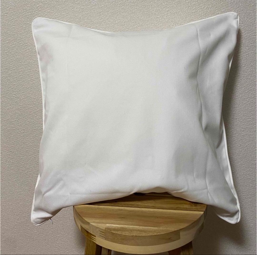 未使用 ラルフローレン RALPHLAUREN クッションカバーホワイトネイビー