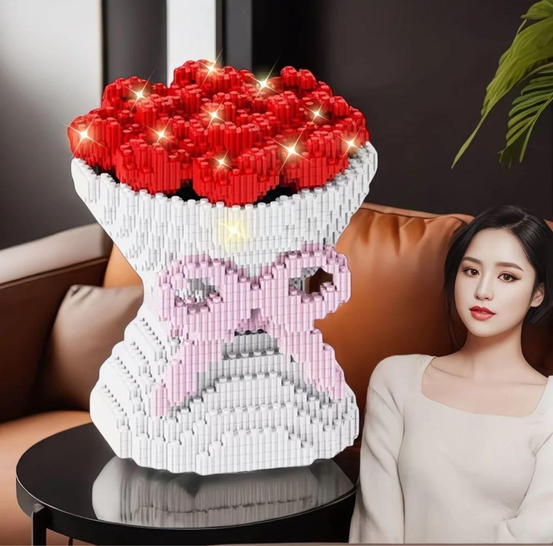 赤いバラの花束 インテリア